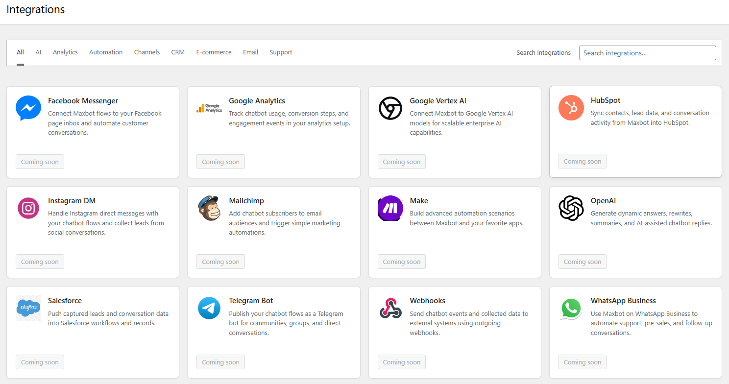 integrations addons