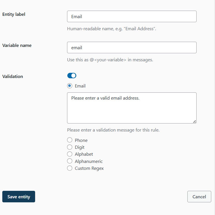 validation rules